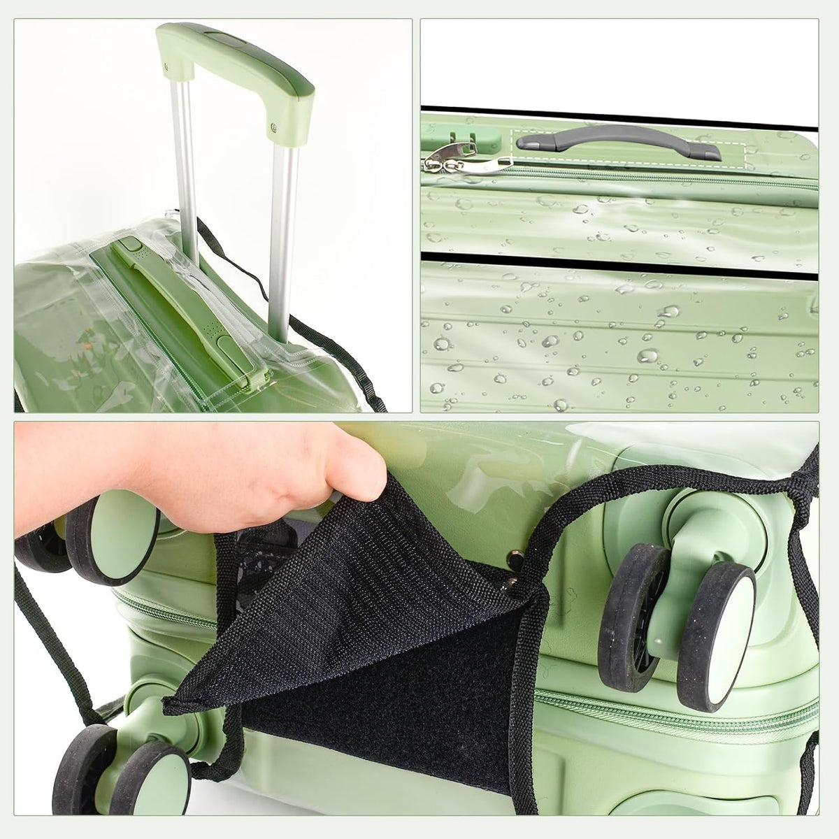 Thicken Clear Luggage Cover Protector, 30" PVC Luggage Covers for Suitcase Waterproof Dustproof Anti-scratch Travel Suitcase Covers Case for Wheeled Luggage