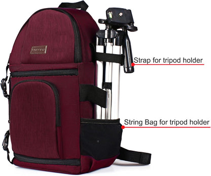 MOSISO Camera Sling Bag, DSLR/SLR/Mirrorless Camera Backpack Case Shockproof Photography Backpack with Tripod Holder & Removable Modular Inserts Compatible with Canon/Nikon/Sony/Fuji