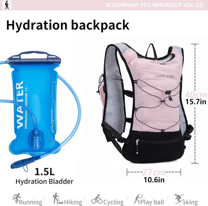 Hydration Backpack, Water Backpack, Women's Running Vest, Running Backpack with Water Bag, Lightweight Hiking Backpack, Men's Cycling Backpack
