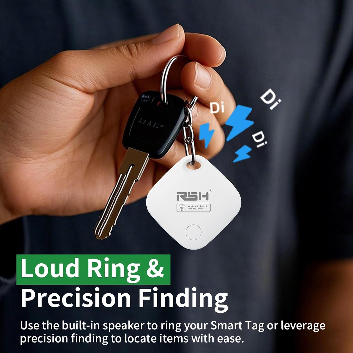 Air Tracker Tag for Android 4 Pack Luggage Tracker Tags Works with Google Find Hub App, Bluetooth Tracker Key Finder and Item Locator for Luggage, Backpack, Suitcases, Replaceable Battery