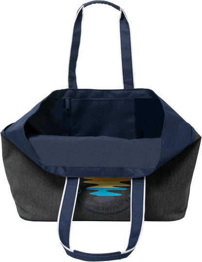 geckobrands Oversized Beach Tote – Large and Stylish Beach Bag with 4 Exterior Pockets and Zippered Internal Compartment