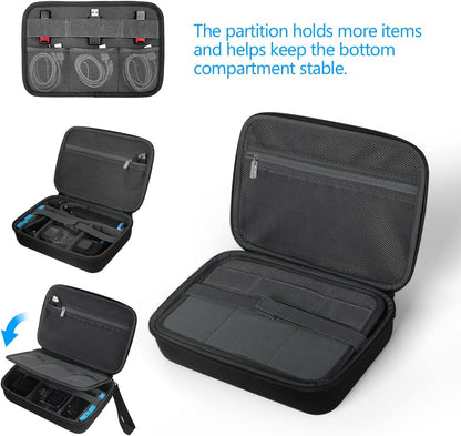 JSVER Hard Case for GoPro Cameras Carrying Case For Gopro Hero 13/12/11/10/9/8/7/AKASO EK7000/AKASO Brave 4 4K /Brave 7 LE/Brave 8/AKASO V50X /insta360 and Other Action Cameras