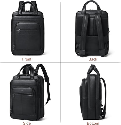 Shrrie 15.6" Laptop Backpack,Business Work Backpack Briefcase,Durable Computer Backpack for Office,Travel,College,Two-tone Black