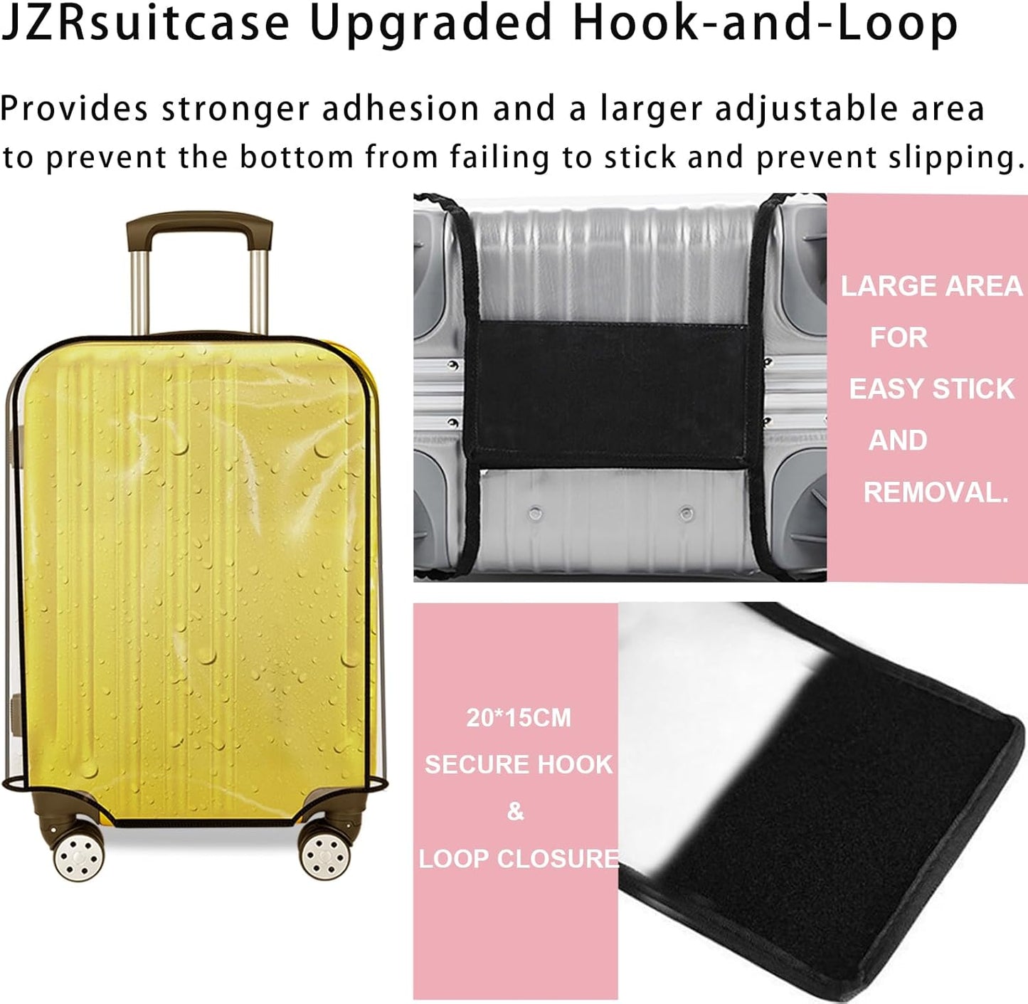 Suitcase Cover for 28" Luggage TSA Approved Clear PVC Thickened Protective Sleeve Waterproof Cover for Wheeled Luggage
