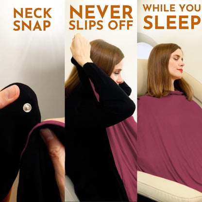 16-in-1 Compact Travel Blanket with Bag – Reversible, Ultra Soft Bamboo Airplane Blanket with Hidden Pocket - Lightweight & Packable for Flights, Camping, Picnic, Travel Essentials