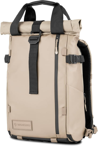 WANDRD All New PRVKE 15L V4 Camera Backpack: Built-In Camera Cube Travel Backpack with Quick Side Access, Rolltop Expansion, Clamshell Opening, Magnetic Tote Handles