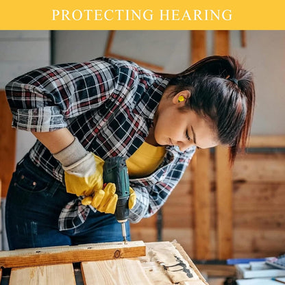 30Pair Soft Foam EarPlugs, 32dB Disposable Sound Blocking Noise Cancelling Ear Plugs for Concerts Loud Music/Shooting Guns/Work Construction, Hearing Safety Protection (Yellow)