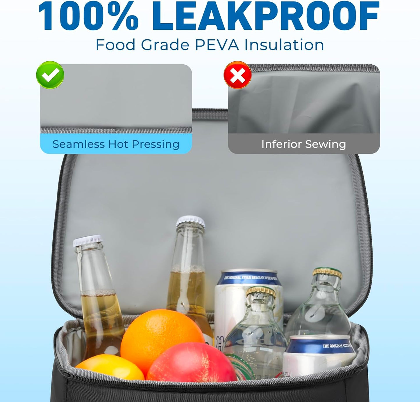 Cooler Backpack, Insulated Backpack Cooler Leakproof Waterproof Large Capacity Cooler Bag for Men Women Picnic Beach