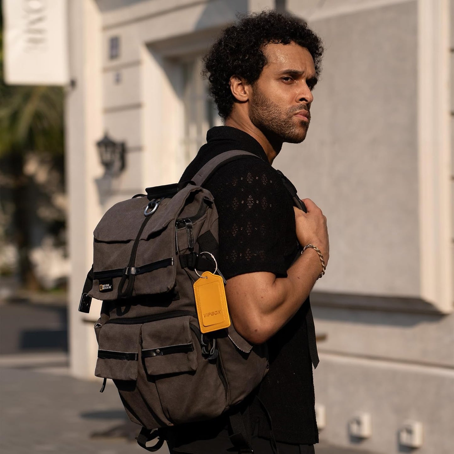 Luggage Tag Faux Leather Premium Travel Suitcase Tags for Baggage Easy to Write Waterproof with Name ID Card for Man Women (Yellow)