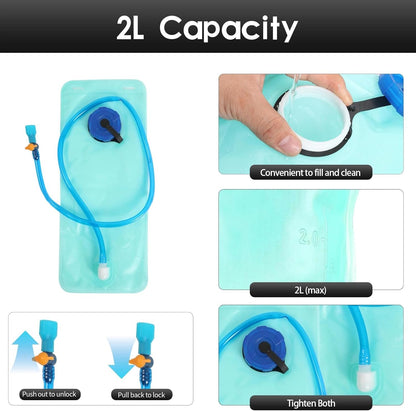 WOLT Hydration Backpack 18L Hiking Water Backpack with 2L Water Bladder for Men Women, Hydration Pack for Running Cycling Biking and Climbing