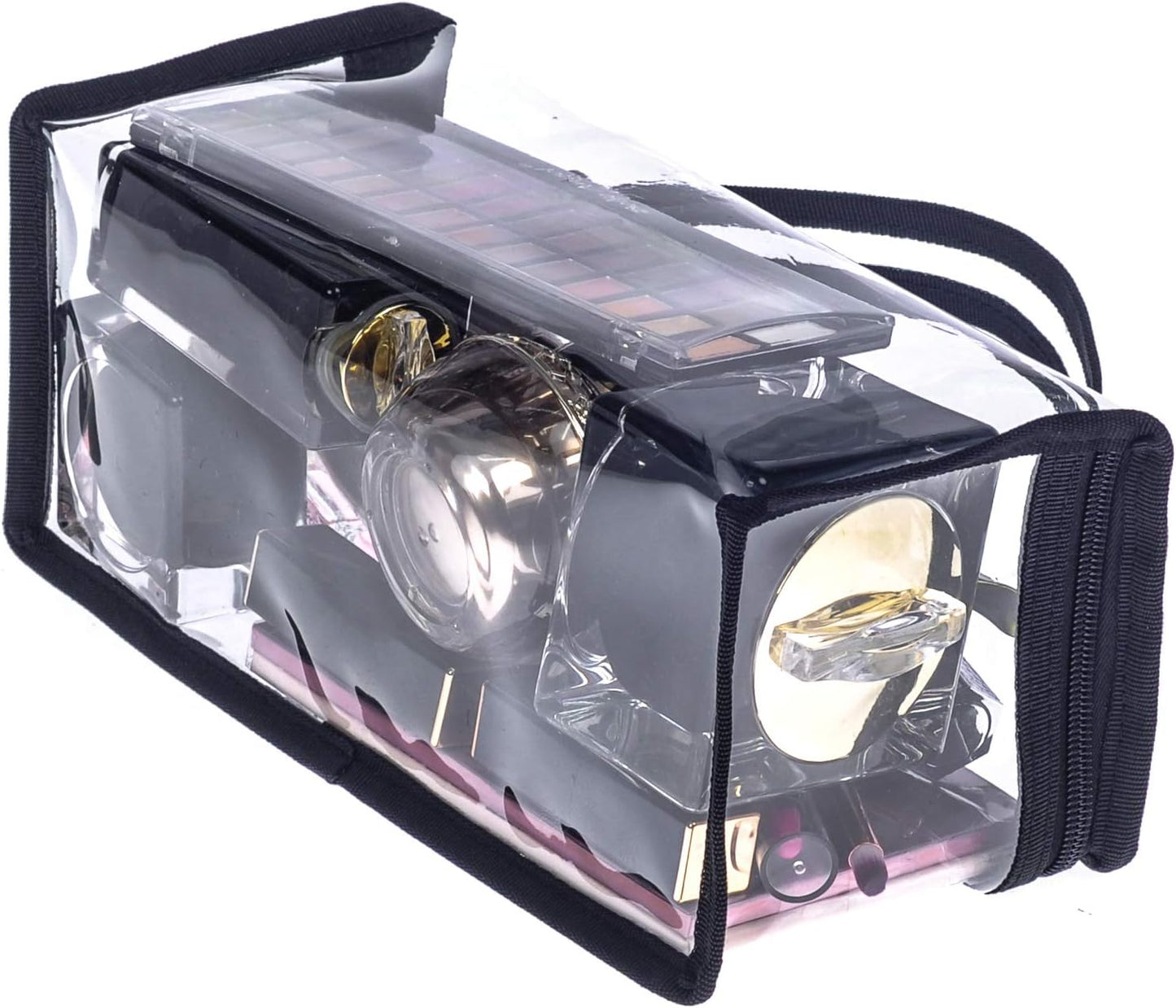 Small Rectangular Clear PVC Makeup Bag Make Up Artist Tool Organizer Pouch Bag Transparent Vinyl Cosmetic Bag Actor Bag with Handle