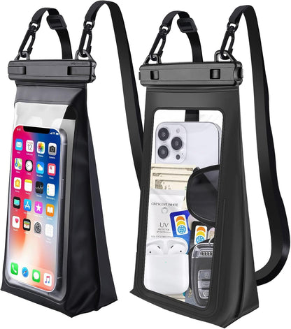 Large Capacity Waterproof Phone Pouch Floating, Waterproof Bag Case for iPhone 15 14 Pro Max 13 12 11 X XR 8 Plus Samsung Up to 6.9'', IPX8 Water Proof Phone Dry Bag for Swimming Kayaking, 1Pack