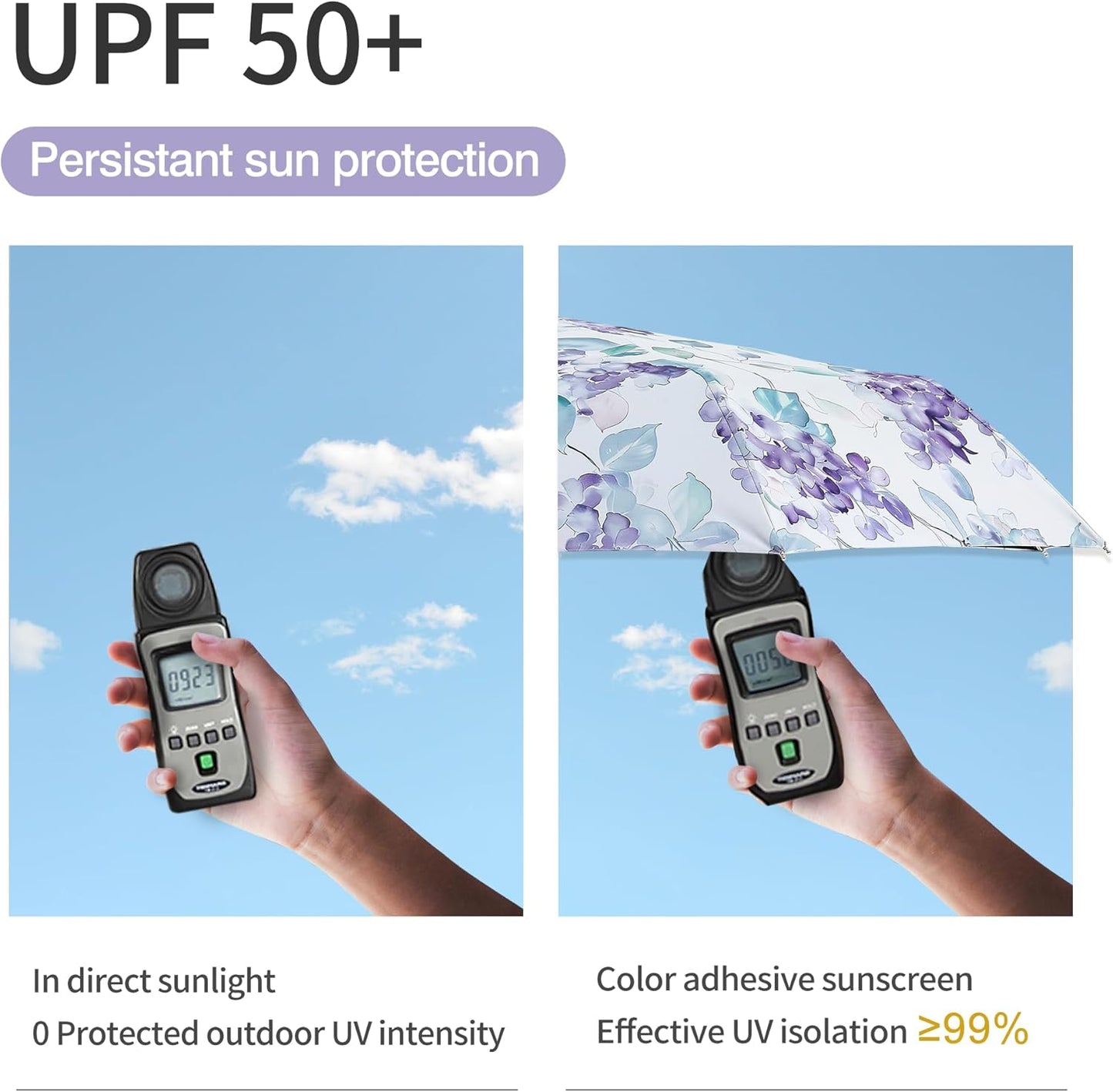 Color Coated Sun Umbrella UV Protection Compact Folding Windproof Parasols Travel Auto Open Close Shade Blocking UV