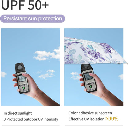 Color Coated Sun Umbrella UV Protection Compact Folding Windproof Parasols Travel Auto Open Close Shade Blocking UV