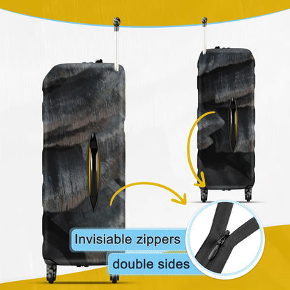 20 Inch PVC Luggage Protector Covers for TSA Approved Clear Suitcase Cover Protector Transparent Luggage Protective Cover Set (Painting, Suitable for 19"-20")