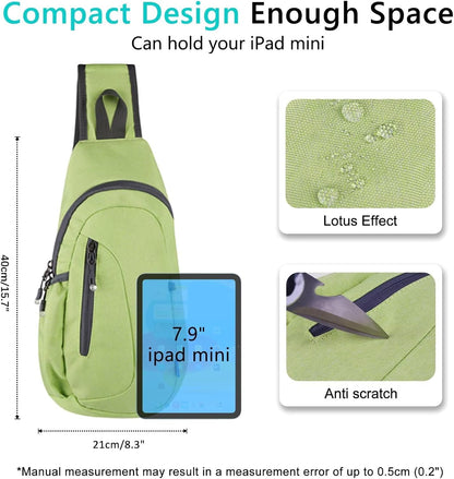 TITECOUGO Small Sling Bag, Lightweight Crossbody Backpack for Men Women, Shoulder Bag for Sports and Outdoor