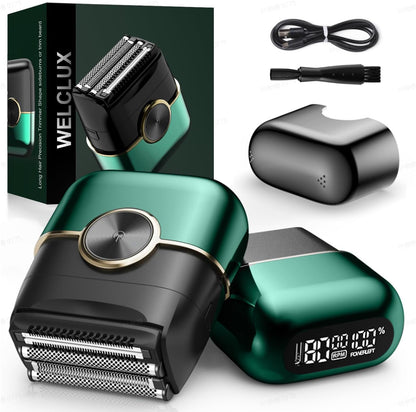 Electric Foil Shavers for Men: Upgraded Mini Electric Razor with 4 Floating Blades & Big LED Display - Foil Shaver for Men with 2 Gears Adjustable - Face Shaver with IPX7 Waterproof,USB Type C