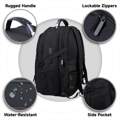 50L Travel Backpack, Extra Large Backpack, Laptop Backpack for Men, big Backpack, Water Resistant TSA Approved Business Work College School Computer Bag with USB Port, Fits 17 Inch Laptops