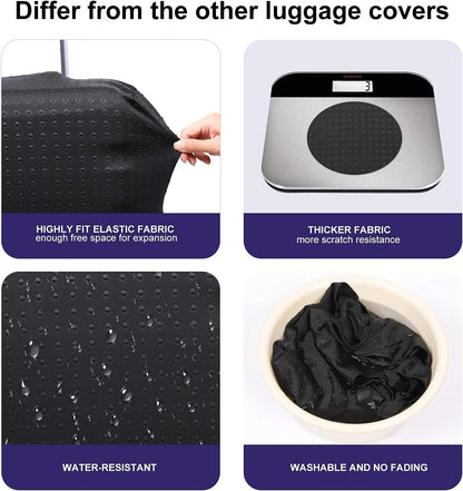 7-Mi Travel Luggage Cover Protector, Washable Suitcase Protector Anti-scratch Spandex Baggage Covers Fits 23-25 Inch Luggage