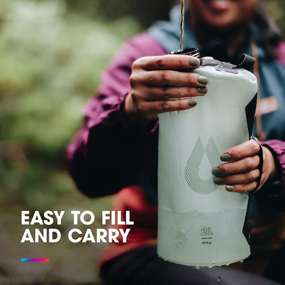 Collapsible Camping Water Storage (2L, 3L, 4L, 6L, 10L) - BPA & PVC Free, Hydration Reservoir Bag, Leak Proof