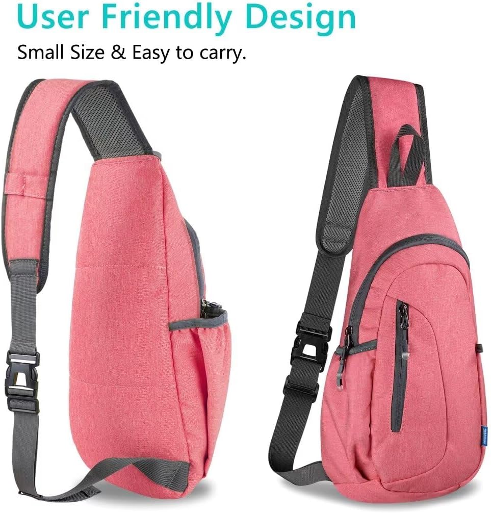 TITECOUGO Small Sling Bag, Lightweight Crossbody Backpack for Men Women, Shoulder Bag for Sports and Outdoor