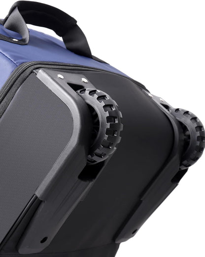 CONTAIL 32”110L Expandable 140L Rolling Duffle Bag with 2 Inline Wheels,Convertible Weekend Travel Bag with Bungee-Cord System,Navy