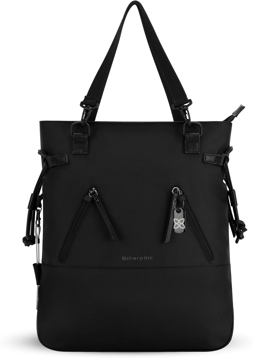 Sherpani Tempest, Anti Theft Convertible Backpack Tote, 14L Travel Backpack, Travel Gifts for Women, Handbags, RFID Protection, Fits 15” Laptop (No Sleeve) (Carbon)