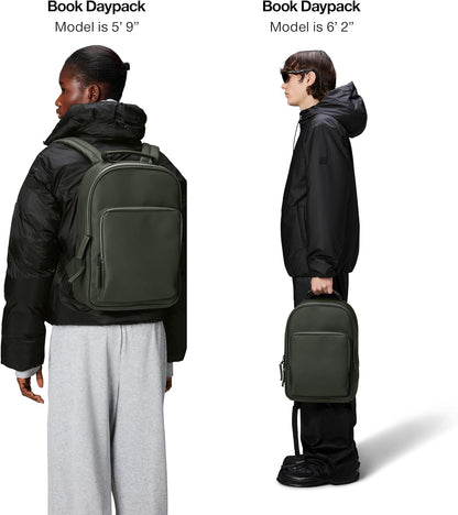 RAINS Regular Book Daypack, Backpack, Laptop Bag, Waterproof, 2 Year Warranty, Black