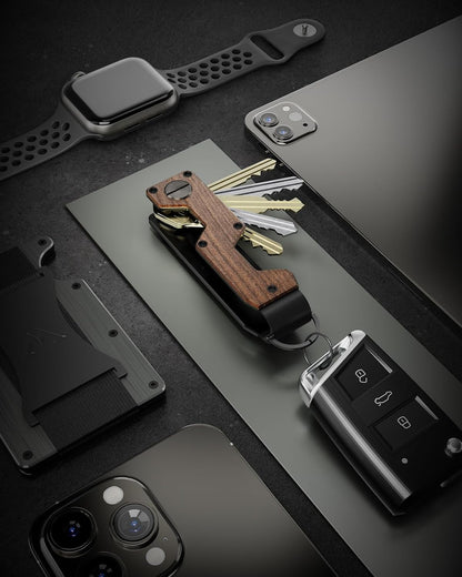 Key Organizer Compact Key Holder Metal Key Chain Minimalist key case key holder for keychain Secures 1-5 Keys