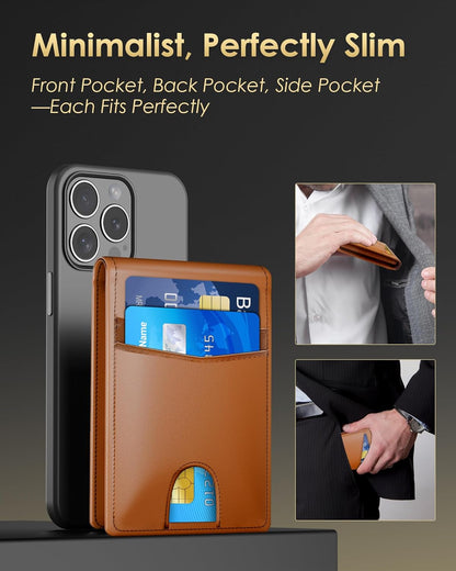 2025 Wallet for Men - RFID Blocking [Functional & Practical] Bifold Slim Minimalist Credit Card Holder Pop Up Wallet Metal Case with Cash Slot, Front Pocket with ID Window, Gift Boxed