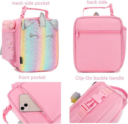 FlowFly Kids Lunch box Insulated Soft Bag Mini Cooler Back to School Thermal - Image 4