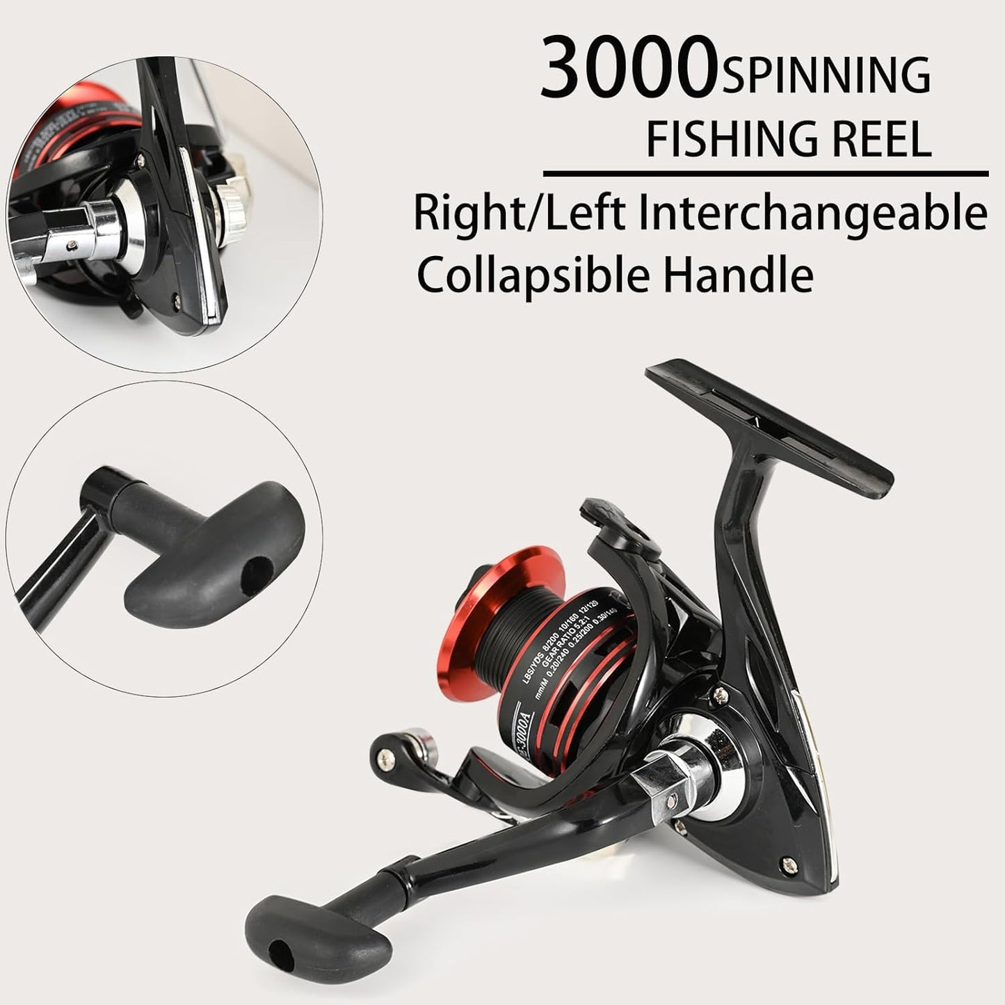 2PACK Fishing Pole Combo,Fishing Rod Combos with Telescopic Fishing Pole Spinning Reels Fishing Carrier Bag for Travel Saltwater Freshwater