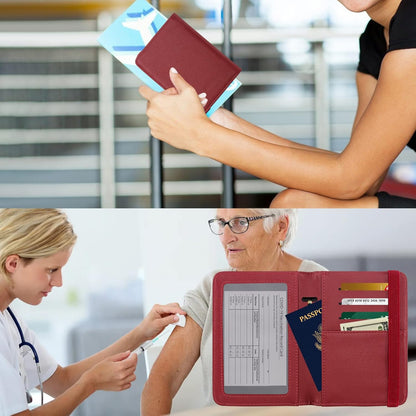 ZOPPEN Passport Holder Wallet, Passport Cover Travel Wallet Women Travel Essentials Accessories Document Organizer Travel Must Haves Rfid Blocking Cover Case for Women and Men, Wine