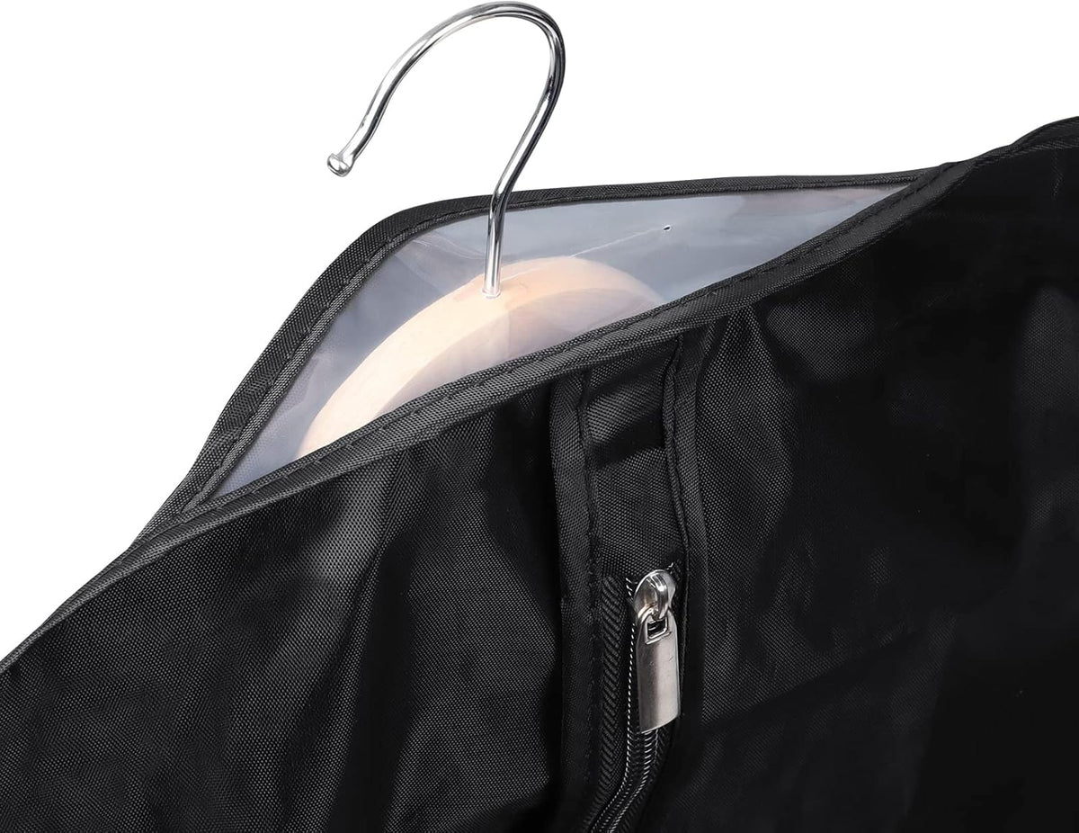Univivi Garment Bag Suit Bag for Storage and Travel 60 inches, Lightweight Study Full Zipper Washable Suit Cover for Dresses, Suits, Coats, Set of 5
