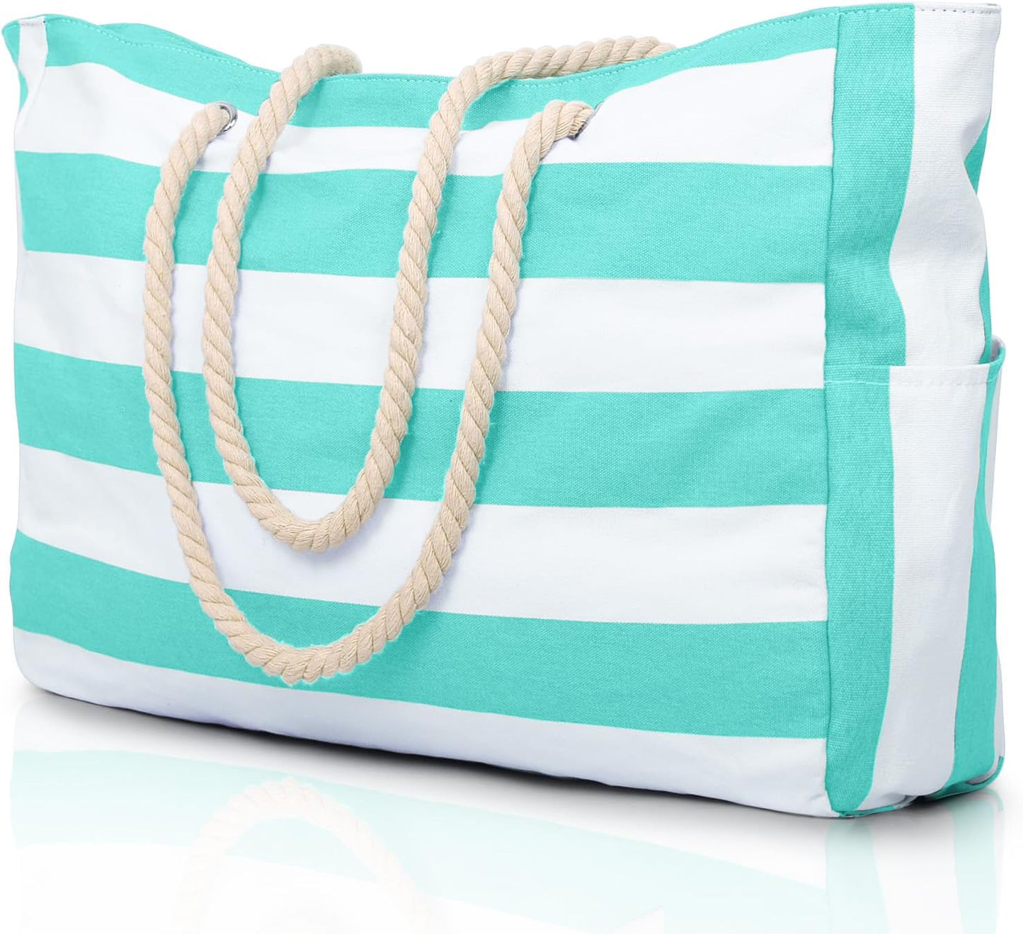 Becokan Beach Bags for Women Large Waterproof Beach Tote Bag Zipper Beach Bags Waterproof Sandproof Swim Pool Bag Large Tote