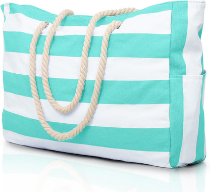 Becokan Beach Bags for Women Large Waterproof Beach Tote Bag Zipper Beach Bags Waterproof Sandproof Swim Pool Bag Large Tote