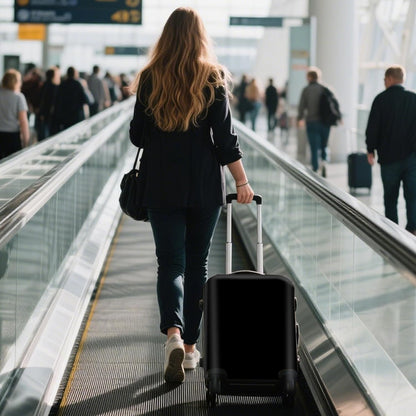 WUJIAONIAO Travel Luggage Cover Baggage Suitcase Cover Protector Skins 18-32 Inch (Pure Black, M (for 22-24 inch luggage))