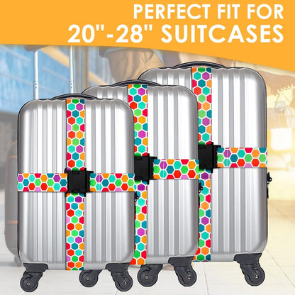 Adjustable Travel Luggage Strap Suitcase Belt Travel Bag Accessories 1.96 in W x 6.23 ft L