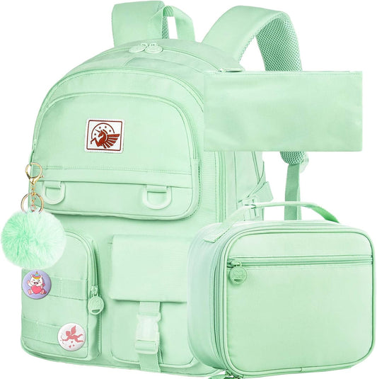 CCJPX Girls Backpack, 16 inch School Laptop Bag College Bookbag, Anti Theft Daypack for Teens Girls Students Women