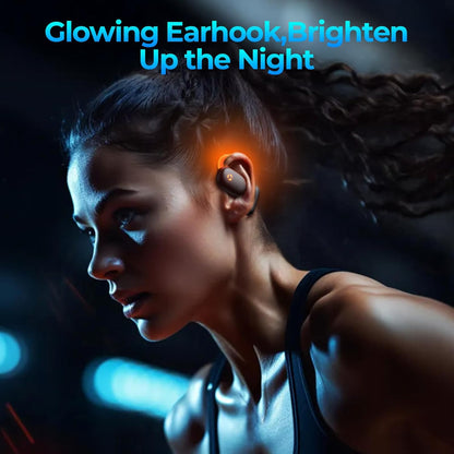 AI Translation Earbuds Real Time 80H Playtime 164 Languages Translator Ear Buds with Glowing Earhook Bluetooth Translating Headphones audifonos traductores inglés español for Travel Business Meeting