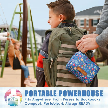 EVERLIT Care Rescue Pack | Family-Friendly First Aid Kit for Kids with 200 Pcs Medical Supplies | Travel-Friendly Compact Storage Bag for Home, Car, Travel, Camping, Adventure (Galaxy)