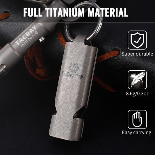 TACRAY Emergency Whistles Lifeguard Safety Whistle with Neck Chain and Keychain for Outdoor Camping Hiking