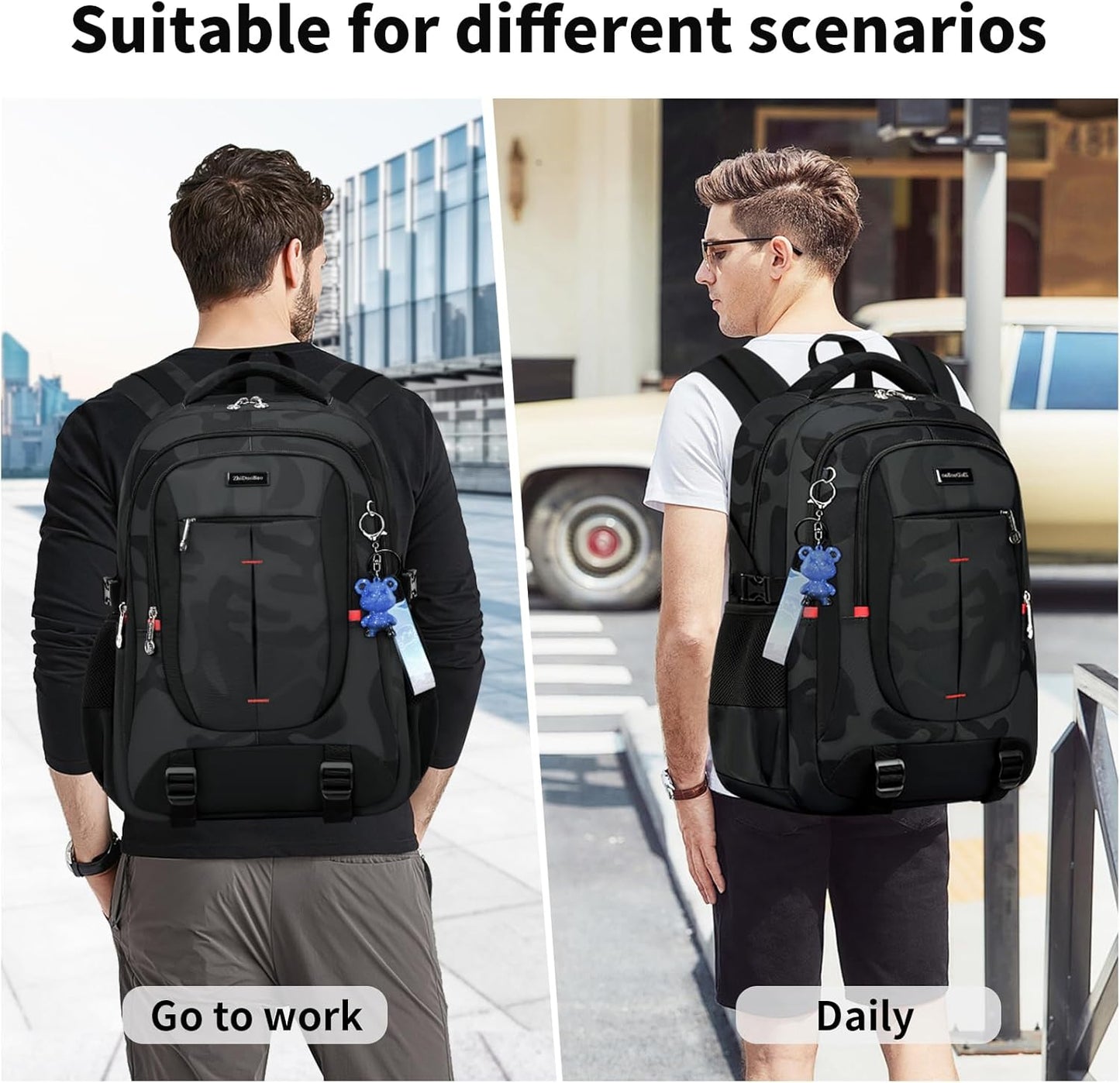 schoolbags for Middle school and high school student，high-capacity camo bookbags for Teens boys，Water Resistant Anti Theft Travel backpack with Computer compartment Fits 15.6 Inch Laptop