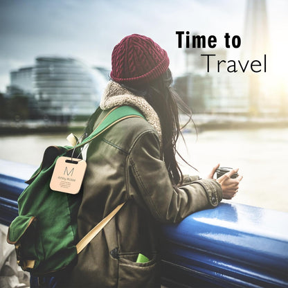 Personalized Engraved Metal Luggage Tags for Suitcase - Custom Name Tags, 10 Pack, Black, Matte Finish, 2x2 inches