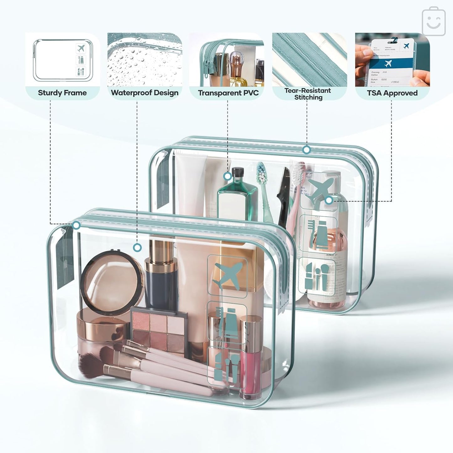 Veken 11 Set Compression Packing Cubes for Travel Essentials,Compressible Expandable Large Luggage Suitcase Organizer Bags for Clothing,Durable Space Saver Storage Bags with Toiletry Bags(Blue Gray)