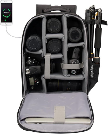 CADeN Camera Backpack Bag with Laptop Compartment 15.6" by CADeN