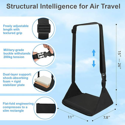 Foot Hammock for Plane Travel, Upgraded Airplane Foot Rest - Image 3