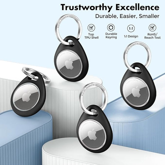 UNBREAKcable Holder for Apple AirTag 4 Pack Protective Case Waterproof TPU Shell - Image 2