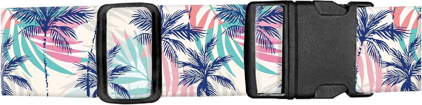 Luggage Straps for Suitcases, Adjustable Travel Belt, Durable Wide Luggage Strap, Cute Suitcase Strap Identifiers with Buckle, Bag Straps for Luggage, Cute Boho Leaf