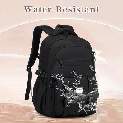 Lanola College Backpack Casual Daypacks for Men, Women & Students, Perfect Daily Backpack for School, Work, and Travel, Fits 17.3 Inch Laptop (Beige)